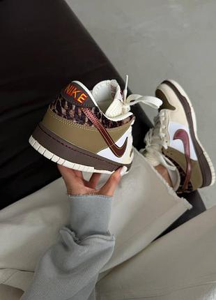 Кросівки жіночі nike sb dunk low white/cheetah premium