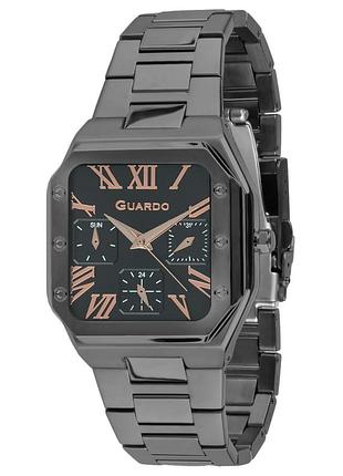 Guardo premium 012727-4 жіночий годинник чорний циферблат сталевий браслет
