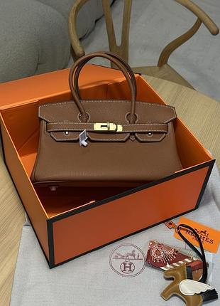 Сумка эрмес гермес хермес эрме birkin 30 brown 7