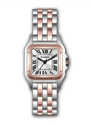 Guardo premium 012825-11 женские часы серебристый циферблат стальной браслет