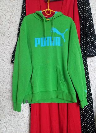 Худи puma зеленого цвета