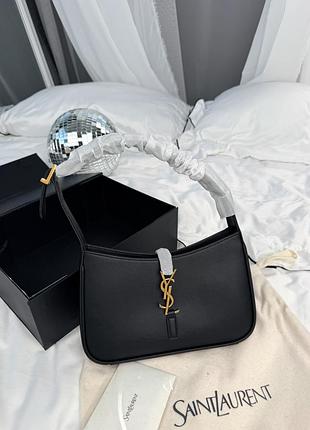 Сумка le 5 а 7 hobo bag black / gold