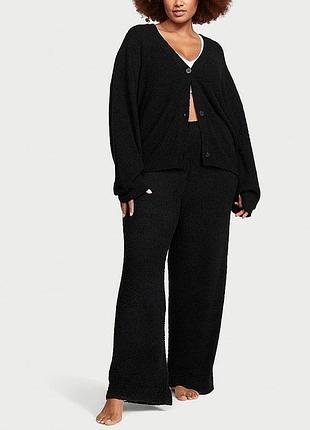 Спортивний костюм жіночий victoria's secret cozy knit cardigan & pants set чорний
