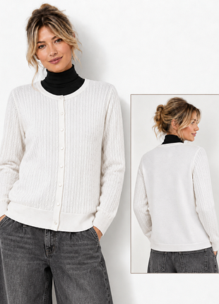 Білий кардиган на ґудзиках кофта h&amp;m