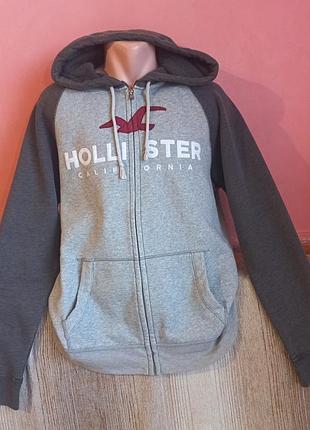 Мужское зип-худи hollister california / кофта на молнии hollister оригинал, размер l