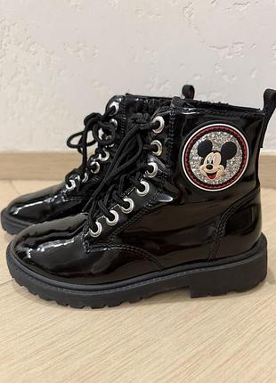 Черевики для дівчаток zara disney чорні