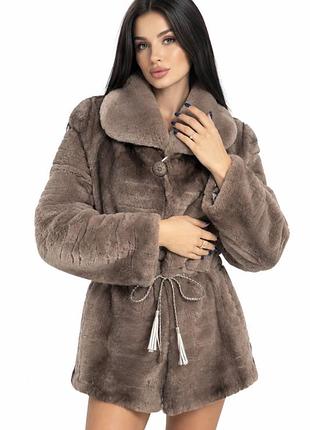 Шуба норкова royal furs италия р.44-46 полустрижка лазерная обробка