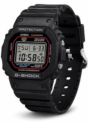 Мужские часы casio g-shock dw-5600rl-1 - противоударные кварцевые часы с водозащитой 20 atm