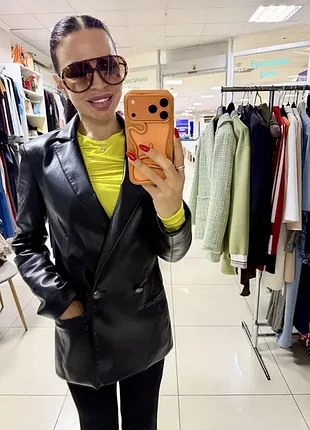 Пиджак guess под кожу
