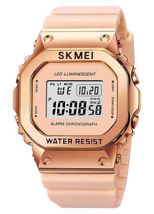 Жіночий годинник skmei 1851pk pink електронний спортивний годинник з будильником та секундоміром