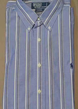 Воротник 41-42 см polo ralph lauren size l в полоску рубашка 
blaire  100% cotton