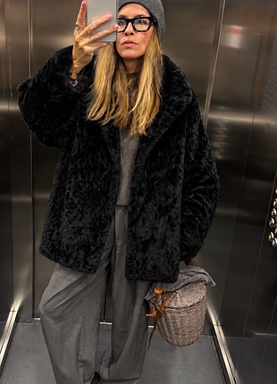 Шуба длинная zara