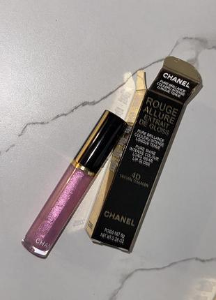 Рідка помада для губ chanel rouge allure extrait de gloss  4d обʼєм блиск для губ в дуже гарному відтінку мегасяйво
