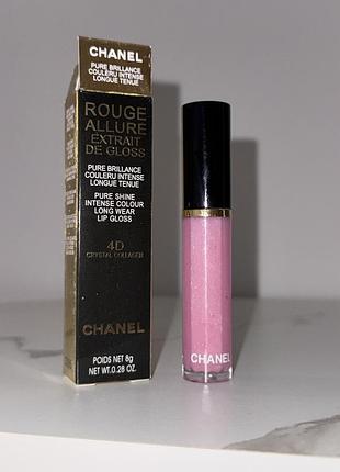Рідка помада для губ chanel rouge allure extrait de gloss  4d обʼєм блиск для губ в дуже гарному рожевому відтінку мегасяйво