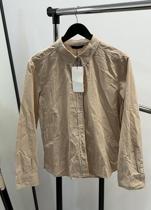 Нова бежева сорочка zara l