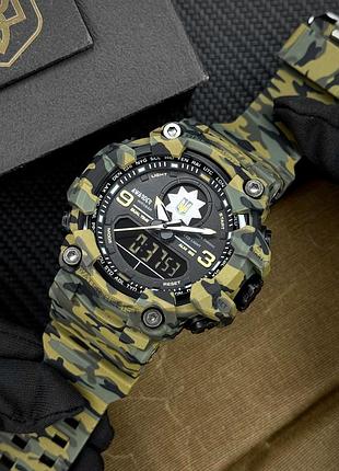 Чоловічий годинник awarder 001 поліція camo green спортивний кварцевий годинник з будильником та хронографом