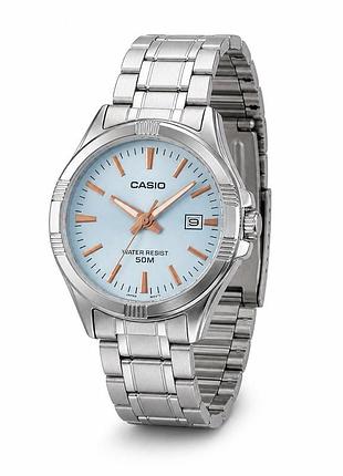 Женские часы casio ltp-1308d-2a кварцевые с металлическим браслетом водонепроницаемые классические серебристые