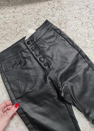 Фирменные кожаные лосины shein р.s 3