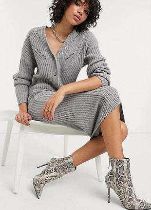 Розпродаж комплект asos костюм в'язка спідниця міді + кардиган
