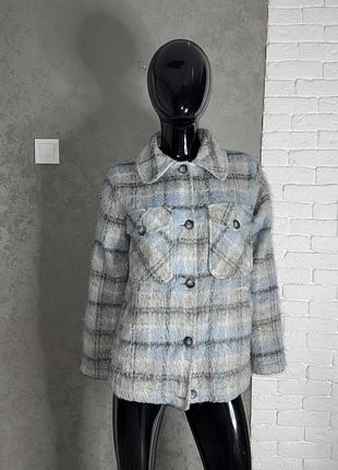 Волохата куртка верхня сорочка topshop, s-m