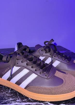 Кросівки жіночі adidas samba коричневі, розмір 38, довжина устілки 24,5-25 см