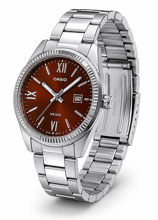 Женские часы casio ltp-1302dd-5a кварцевые с коричневым циферблатом и металлическим браслетом для повседневного ношения