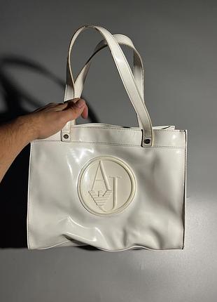 Сумка emporio armani біла жіноча(армані сумка)
