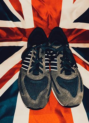 Кросівки чоловічі adidas la trainer сірі, сині, розмір 43 eu