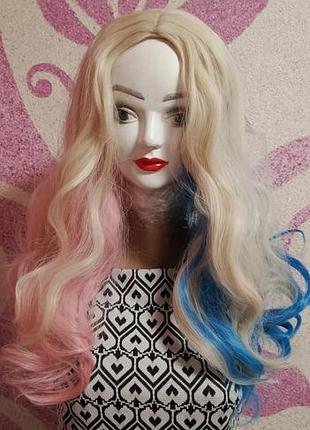 Перука харлі квінн (harley quinn) — довгі хвилясті локони