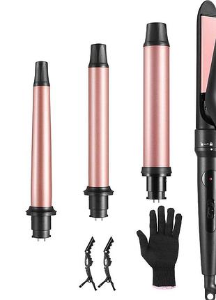 Набір для завивання волосся зі змінними насадками 5в1 hair curler ks-c101 кераміко турмалінова плойка