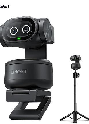 Вебкамера emeet pixy 4k ai full hd (автофокус, вбудований мікрофон, кут огляду 73°) + штатив