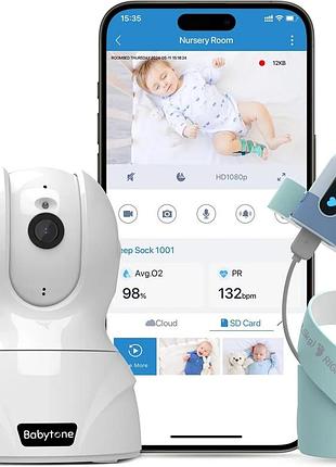 Відеоняня 2.5k babytone sleep satview 826 po5 система моніторингу для відстеження стану та безпеки дитини