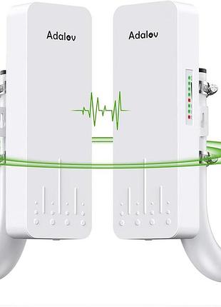 2 шт. бездротовий міст wi-fi 5,8 ггц до 3 км adalov wireless bridge cpe660 зовнішній wi-fi міст