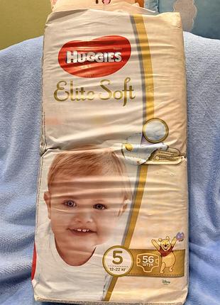 Підгузки huggies elite soft 5 (12-22 кг) 56 штук