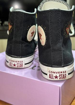 Кеди жіночі converse all star valentine's day limited edition чорні