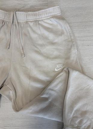 Спортивні штани чоловічі nike бежево/білі
