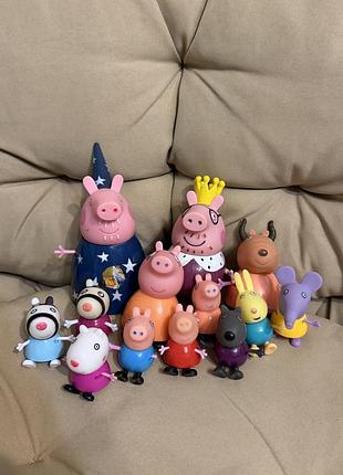 Іграшкові фігурки peppa pig набір різнокольорових фігурок