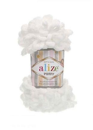 Пряжа puffy 55 5шт/уп 100% микрополиэстер 100г 9,2м тм alize