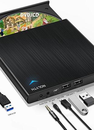Cd/dvd-привод usb 3.0-usb-c nolyth ct09 внешний cd/dvd-привод для ноутбука