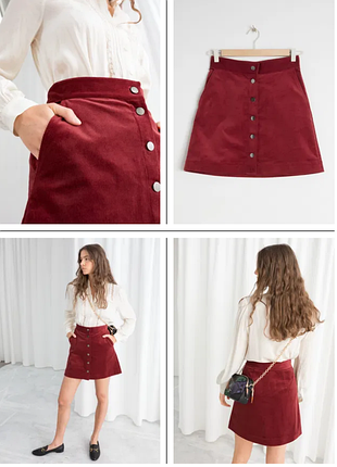 Вельветова спідниця corduroy mini skirt & other stories