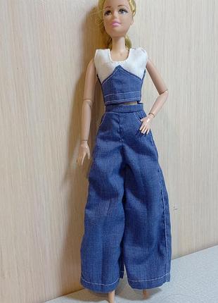 Одяг для ляльки дівчинка barbie костюм трійка