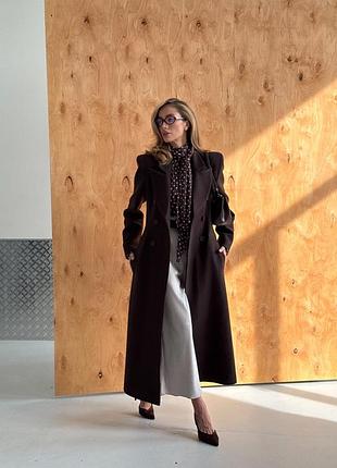 Жіноче довге пальто з бавовною осінь весна