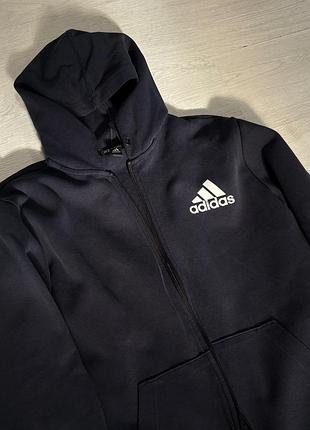 Спортивна кофта чоловіча adidas синя розмір m-l