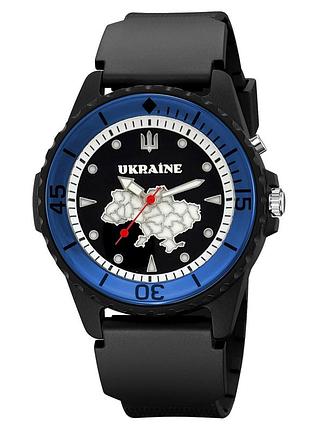 Годинник наручний awarder 031 україна чорний-синій спортивний унісекс з полімерним ремінцем (ціна за 1 шт.)