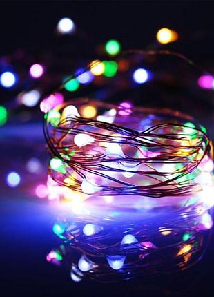 Світлодіодна гірлянда дріт 20 м led з пультом usb мультик