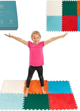 Сенсорні плитки-пазли 90х60 см odoxia sensory tiles (tiles-fabrics-01) килимок для тактильного розвитку
