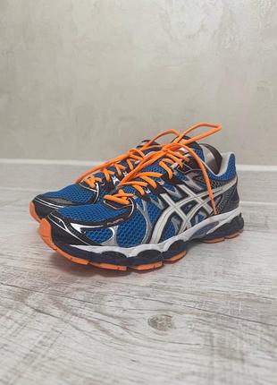 Кросівки чоловічі asics сині з помаранчевими вставками