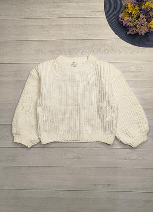 Вязаный молочный свитер h&amp;m 4-6 лет (104-116)
