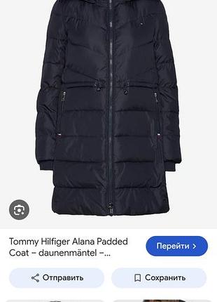 Пуховик жіночий tommy hilfiger alana padded coat чорний