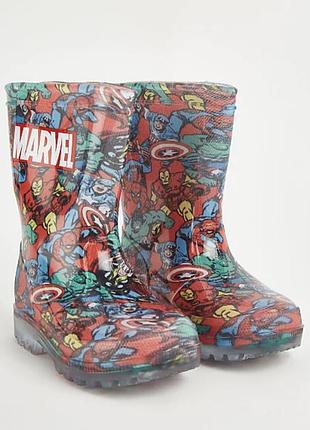 Черевики для дітей marvel різнокольорові гумові миготливі